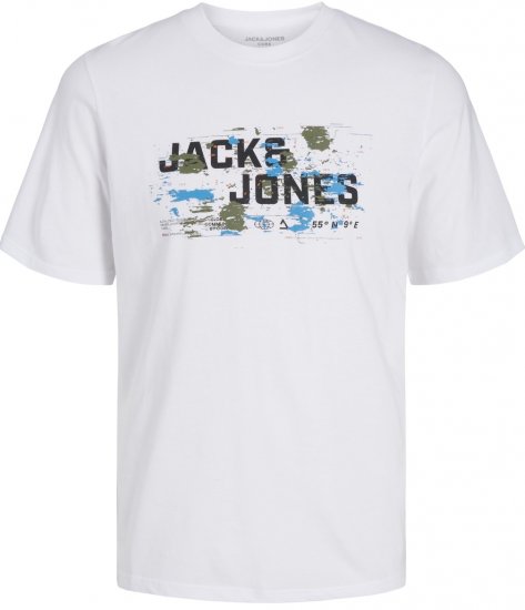 Jack & Jones JCOOUTDOOR LOGO T-Shirt White - T-skjorter - Store T-skjorter - 2XL-14XL