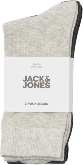 Jack & Jones RAFAEL Socks 3-Pack Grey - Undertøy & Badetøy - Undertøy store størrelser 