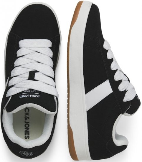 Jack & Jones Miles SYN Suede Sneakers Black - Herresko 40-52 - Herresko i store størrelser