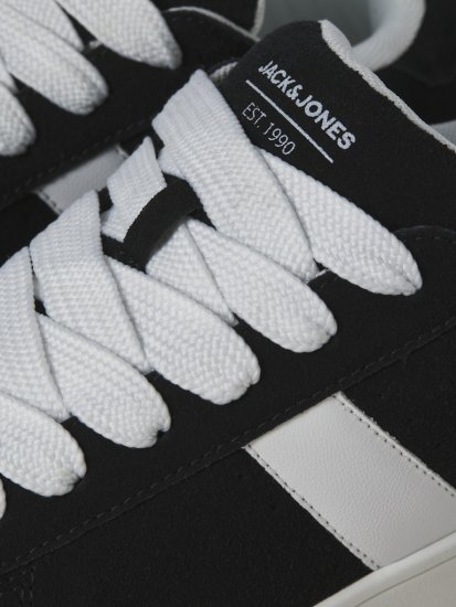 Jack & Jones Miles SYN Suede Sneakers Black - Herresko 40-52 - Herresko i store størrelser