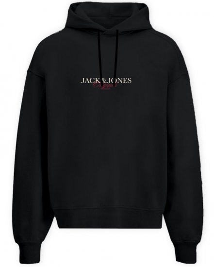 Jack & Jones Billyburg Sweatshirt Black - Gensere og hettegensere - Store hettegensere - 2XL-14XL