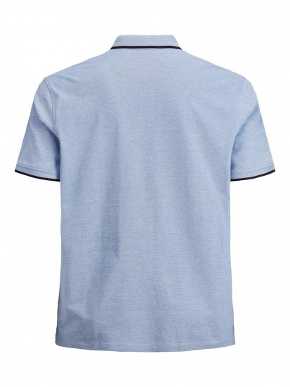 Jack & Jones PAULOS Short Sleeve Polo Light Blue/PS - Polo- & piqueskjorter - Poloskjorte i store størrelser - 2XL-8XL
