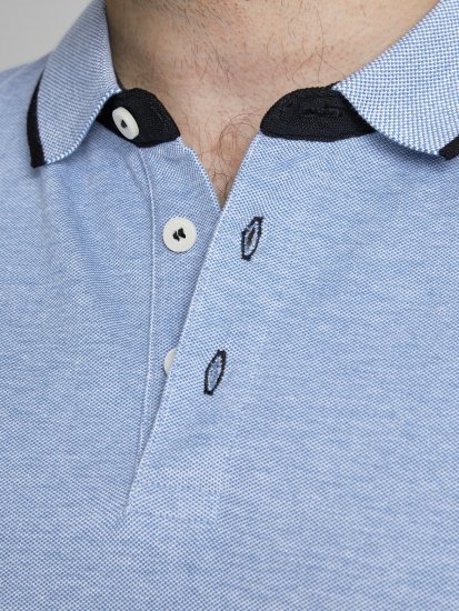 Jack & Jones PAULOS Short Sleeve Polo Light Blue/PS - Polo- & piqueskjorter - Poloskjorte i store størrelser - 2XL-8XL