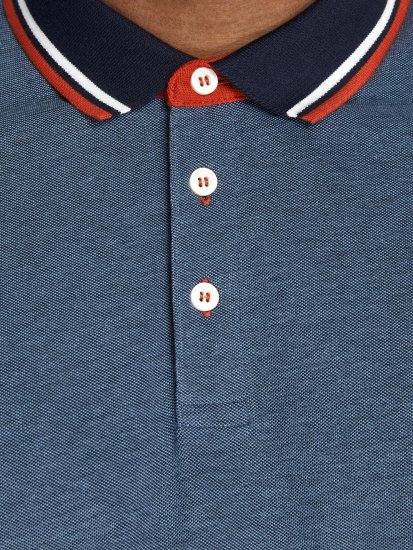 Jack & Jones Paulos Polo Denim Blue - Polo- & piqueskjorter - Poloskjorte i store størrelser - 2XL-8XL