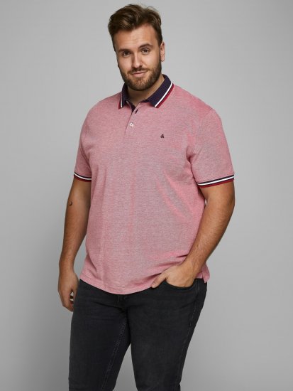 Jack & Jones Paulos Polo Rio Red - Polo- & piqueskjorter - Poloskjorte i store størrelser - 2XL-8XL