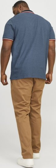Jack & Jones PAULOS Short Sleeve Polo Denim Blue/PS - Polo- & piqueskjorter - Poloskjorte i store størrelser - 2XL-8XL