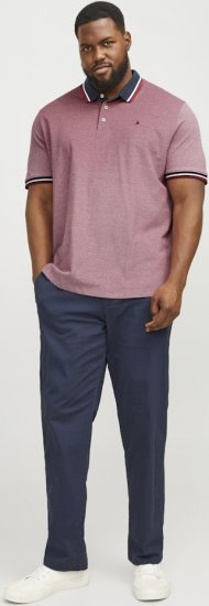 Jack & Jones PAULOS Short Sleeve Polo Rio Red/PS - Polo- & piqueskjorter - Poloskjorte i store størrelser - 2XL-8XL