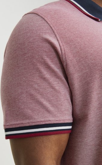 Jack & Jones PAULOS Short Sleeve Polo Rio Red/PS - Polo- & piqueskjorter - Poloskjorte i store størrelser - 2XL-8XL