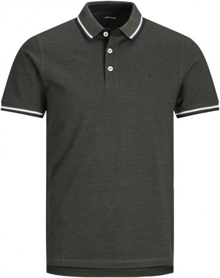 Jack & Jones PAULOS Short Sleeve Polo Green/PLAY 1 - Polo- & piqueskjorter - Poloskjorte i store størrelser - 2XL-8XL