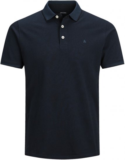 Jack & Jones PAULOS Short Sleeve Polo Dark Navy/PS - Polo- & piqueskjorter - Poloskjorte i store størrelser - 2XL-8XL