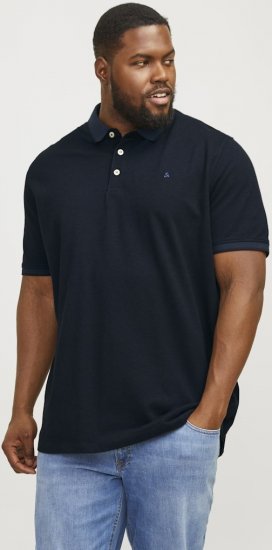 Jack & Jones PAULOS Short Sleeve Polo Dark Navy/PS - Polo- & piqueskjorter - Poloskjorte i store størrelser - 2XL-8XL