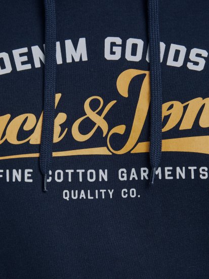 Jack & Jones Elogo Sweat Hood Navy Blazer - Gensere og hettegensere - Store hettegensere - 2XL-14XL