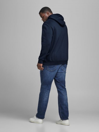 Jack & Jones Elogo Sweat Hood Navy Blazer - Gensere og hettegensere - Store hettegensere - 2XL-14XL