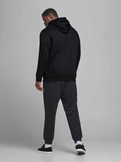 Jack & Jones Elogo Sweat Hood Black - Gensere og hettegensere - Store hettegensere - 2XL-14XL