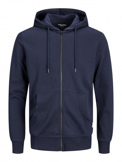 Jack & Jones Basic Sweat Zip Hood Navy Blazer - Gensere og hettegensere - Store hettegensere - 2XL-14XL