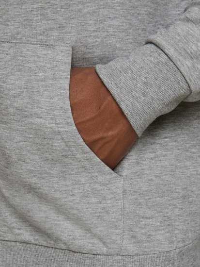 Jack & Jones Basic Sweat Zip Hood Light Grey Melange - Gensere og hettegensere - Store hettegensere - 2XL-14XL