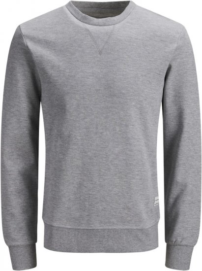 Jack & Jones Basic Sweatshirt Light Grey Melange - Gensere og hettegensere - Store hettegensere - 2XL-14XL