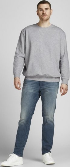 Jack & Jones Basic Sweatshirt Light Grey Melange - Gensere og hettegensere - Store hettegensere - 2XL-14XL