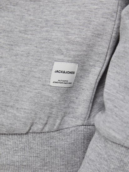 Jack & Jones Basic Sweatshirt Light Grey Melange - Gensere og hettegensere - Store hettegensere - 2XL-14XL