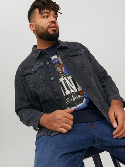 Jack & Jones JJIJEAN Denim Jacket Black Denim - Jakker - Store jakker - 2XL-12XL