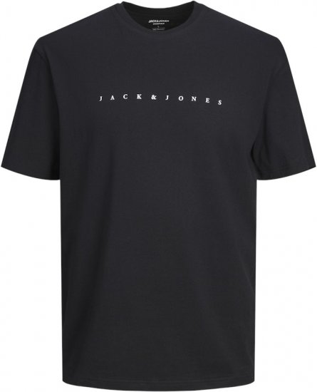 Jack & Jones STAR T-Shirt Black - T-skjorter - Store T-skjorter - 2XL-14XL