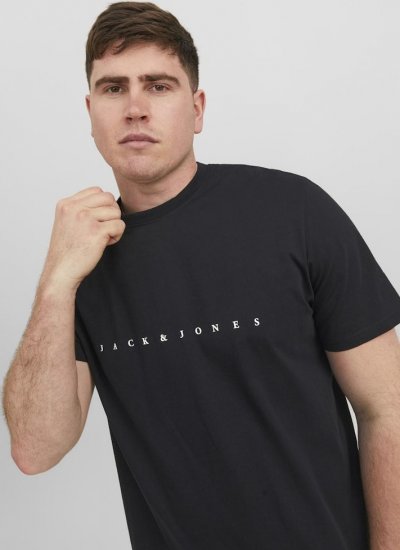 Jack & Jones STAR T-Shirt Black - T-skjorter - Store T-skjorter - 2XL-14XL