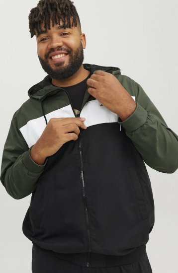 Jack & Jones RUSH Bomber Jacket with Hood Green - Jakker - Store jakker - 2XL-12XL