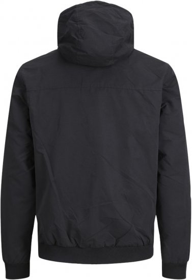 Jack & Jones RUSH SOLID Bomber Jacket with Hood Black - Jakker - Store jakker - 2XL-12XL