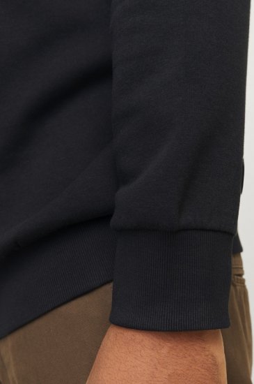 Jack & Jones 2 COL LOGO Hoodie Black - Gensere og hettegensere - Store hettegensere - 2XL-14XL