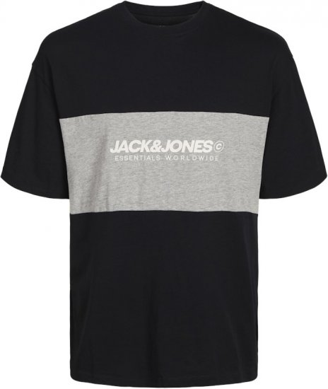 Jack & Jones LEGACY BLOCKING T-Shirt Black - T-skjorter - Store T-skjorter - 2XL-14XL