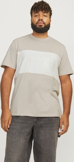 Jack & Jones LEGACY BLOCKING T-Shirt Beige - T-skjorter - Store T-skjorter - 2XL-14XL