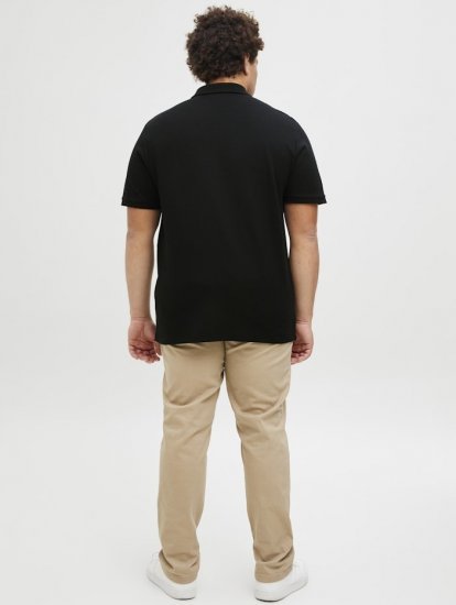 Jack & Jones AUSTIN CLASSIC Polo Black - Polo- & piqueskjorter - Poloskjorte i store størrelser - 2XL-8XL
