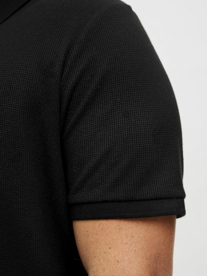 Jack & Jones AUSTIN CLASSIC Polo Black - Polo- & piqueskjorter - Poloskjorte i store størrelser - 2XL-8XL
