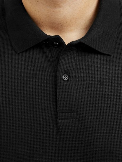 Jack & Jones AUSTIN CLASSIC Polo Black - Polo- & piqueskjorter - Poloskjorte i store størrelser - 2XL-8XL