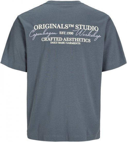 Jack & Jones Lington Crew Neck T-Shirt Grey - T-skjorter - Store T-skjorter - 2XL-14XL