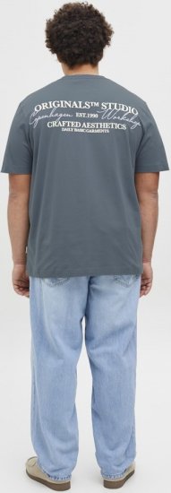 Jack & Jones Lington Crew Neck T-Shirt Grey - T-skjorter - Store T-skjorter - 2XL-14XL