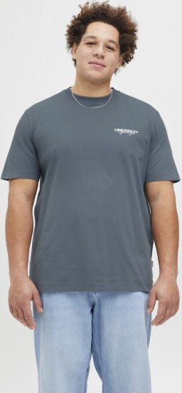 Jack & Jones Lington Crew Neck T-Shirt Grey - T-skjorter - Store T-skjorter - 2XL-14XL