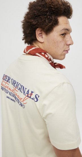 Jack & Jones Lington Crew Neck T-Shirt White - T-skjorter - Store T-skjorter - 2XL-14XL
