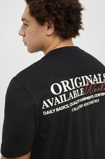 Jack & Jones Lington Crew Neck T-Shirt Black - T-skjorter - Store T-skjorter - 2XL-14XL