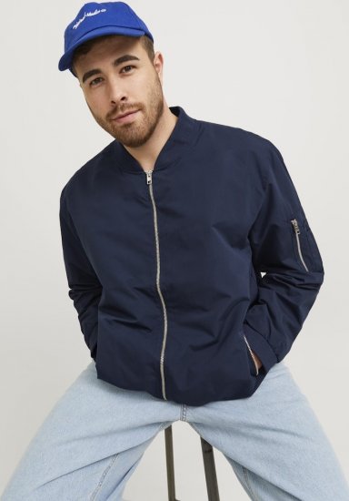 Jack & Jones RUSH Bomber Jacket Navy Blazer - Jakker - Store jakker - 2XL-12XL