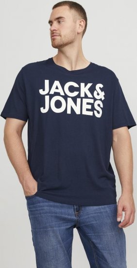 Jack & Jones CORP Logo T-Shirt Navy Blazer - T-skjorter - Store T-skjorter - 2XL-14XL