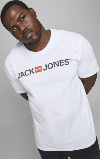 Jack & Jones JJECORP LOGO T-Shirt White - T-skjorter - Store T-skjorter - 2XL-14XL
