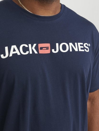 Jack & Jones Corp Logo Crew Neck T-Shirt Navy Blazer - T-skjorter - Store T-skjorter - 2XL-14XL