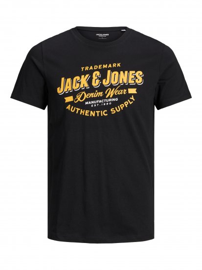 Jack & Jones JJELOGO TEE Black - T-skjorter - Store T-skjorter - 2XL-14XL