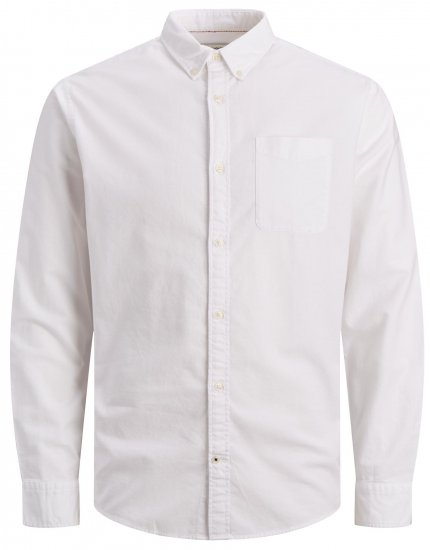 Jack & Jones JJEOXFORD Shirt White - Skjorter - Store skjorter - 2XL-8XL