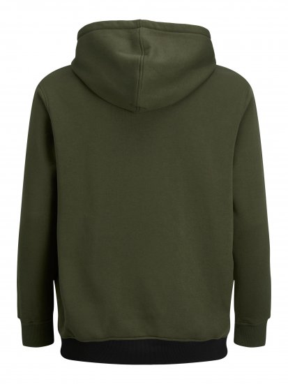 Jack & Jones JJEURBAN BLOCKING SWEAT Forest Green - Gensere og hettegensere - Store hettegensere - 2XL-14XL