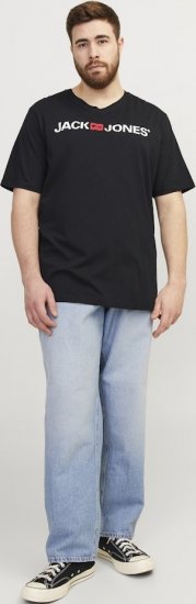 Jack & Jones Corp Logo Crew Neck T-Shirt Black - T-skjorter - Store T-skjorter - 2XL-14XL