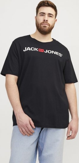 Jack & Jones Corp Logo Crew Neck T-Shirt Black - T-skjorter - Store T-skjorter - 2XL-14XL