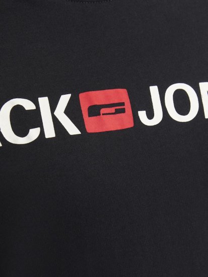 Jack & Jones Corp Logo Crew Neck T-Shirt Black - T-skjorter - Store T-skjorter - 2XL-14XL
