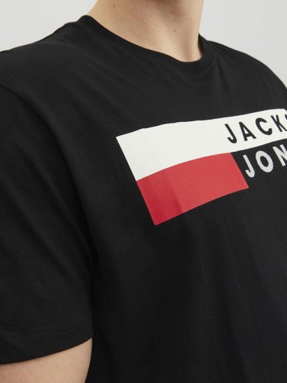 Jack & Jones CORP Logo T-Shirt Black/PLAY 4 - T-skjorter - Store T-skjorter - 2XL-14XL